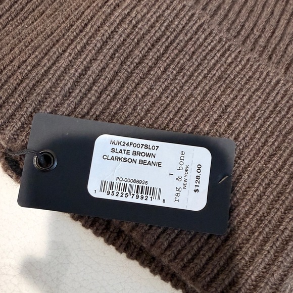 NWT Rag & Bone Slate Brown Clarkson Beanie - Picture 5 of 11